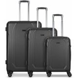 bugatti Trolleyset Valencia, 4 Rollen, (3-teilig, 3 tlg), ABS
