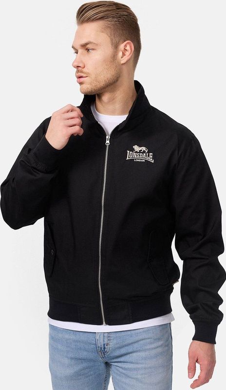 Lonsdale - Harrington - Herenjas - Zwart - Slim Fit