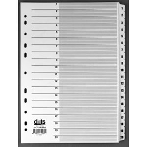 dots Ordnerregister Vollformat 1-20 DIN A4