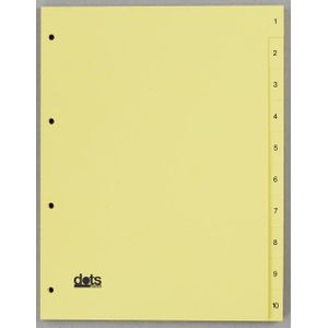 dots Ordnerregister Vollformat 1-10 gelb 10-teilig, 5 Satz