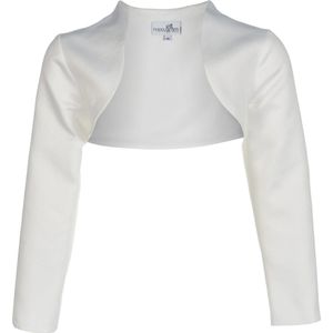 Bolero van satijn met opengewerkte voorkant