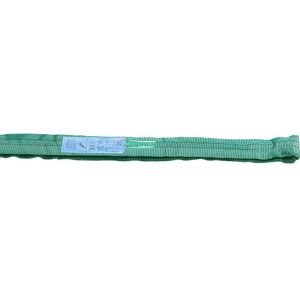 Strop, hijsvermogen enkelvoudig direct 2000 kg, VE = 2 stuks, groen, lengte gestrekt 5000 mm