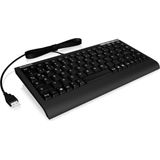 KeySonic ACK-595 C+ Mini toetsenbord, zwart US layout, USB + PS/2 adapter - meerkleurig 12509