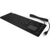 KeySonic KSK-6231INEL - Toetsenbord - met touchpad - backlit - USB - Engels - zwart