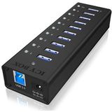 Raidsonic ICY BOX - 10-Port USB 3.0 Hub - Zwart - Aluminium