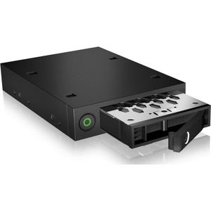Icy Box IB-2212SSK 3,5"" Wechselrahmen für 1x 2,5"" (6,35 cm) SATA III/SAS II Festplatten/SSD, Voll-Metall-Design