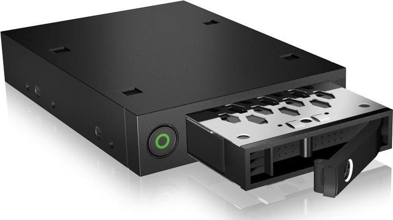 ICY BOX IB-2212SSK 8,89 cm (3.5") Opslagschijflade Zwart