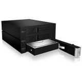 ICY BOX IB-563SSK 2x 5,25" Opslagschijflade Zwart