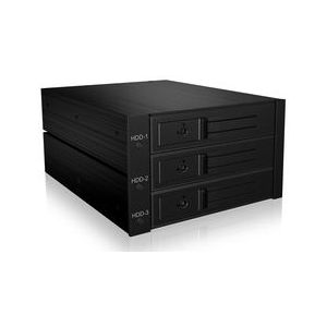 ICY BOX IB-563SSK 2x 5,25" Opslagschijflade Zwart