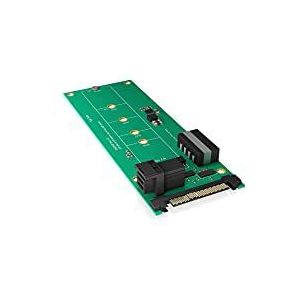 Icy Box IB-M2B02 converter-printplaat 1x M.2 PCIe (NVMe) SSD (2232, 2242, 2260, 2280, 22110) naar 1x U.2 (SFF-8639) of 1x Mini SAS HD (SFF-8643)