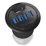 4 Poorten Hub USB 3.0 Zwart