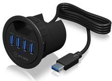 4 Poorten Hub USB 3.0 Zwart