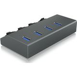 Product - Antraciet - Aluminium - 4-Port USB 3.0 Hub