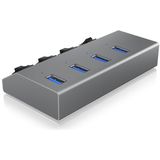 Product - Antraciet - Aluminium - 4-Port USB 3.0 Hub