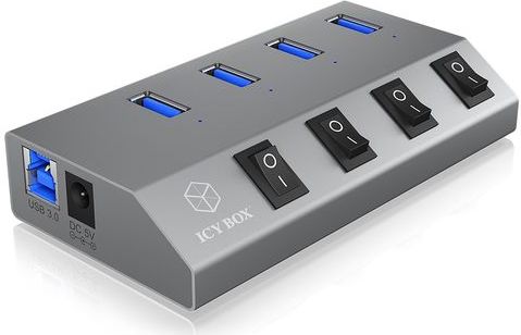 Product - Antraciet - Aluminium - 4-Port USB 3.0 Hub