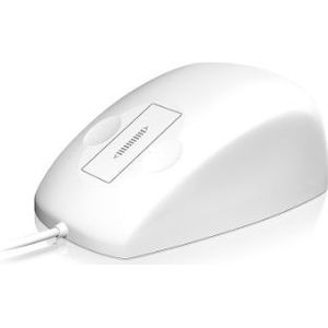 KeySonic waterdichte muis van siliconen, aanraaksensor voor scrollen, beschermingsklasse IP68, USB-kabel (1,8 m), KSM-5030M-W