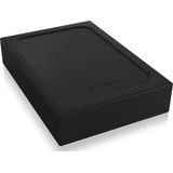 ICY BOX IB-256WP Externe behuizing met schrijfbeveiligingsschakelaar voor 1 harde schijf/SSD 2,5 inch USB 3.0 (UASP), SATA-III siliconen hoes tot 15 mm hoogte