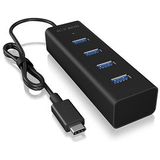 Raidsonic - IB-1409-C3 - USB C naar 4-poorts USB 3.0 Hub - Aluminium
