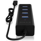 Raidsonic - IB-1409-C3 - USB C naar 4-poorts USB 3.0 Hub - Aluminium