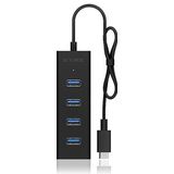 Raidsonic - IB-1409-C3 - USB C naar 4-poorts USB 3.0 Hub - Aluminium
