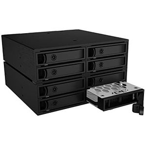 ICY BOX - IB-2281MSK - Externe Behuizing - Zwart - 2x 5.25" Bay - 8x 2.5" SATA/SAS
