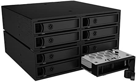 ICY BOX - IB-2281MSK - Externe Behuizing - Zwart - 2x 5.25" Bay - 8x 2.5" SATA/SAS