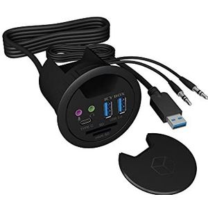 ICY BOX IB-HUB1404A USB-C (USB 3.2 Gen 2) Multiport Hub 3 Poorten Zwart