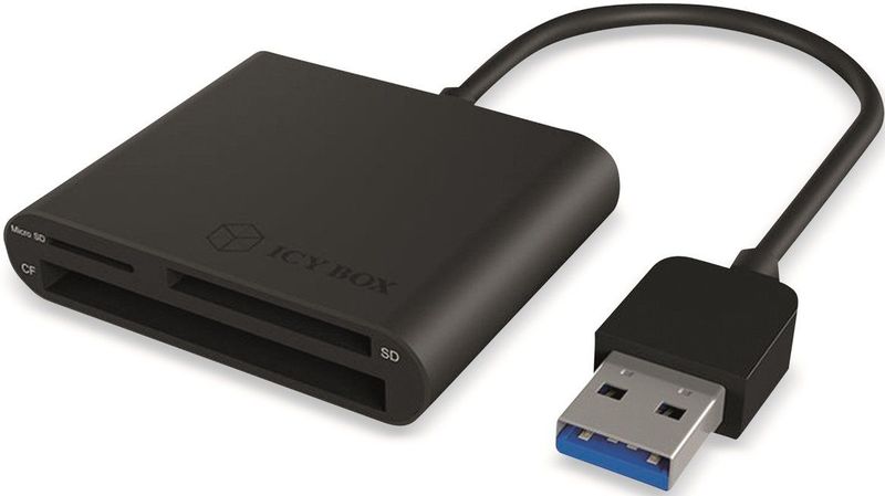 Icy Box IB-CR301-U3 Kaartlezer - USB 3.0 - Zwart