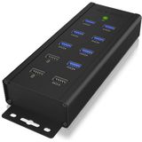 ICY BOX IB-HUB1703-QC3 USB 3.2 Gen 1 (3.1 Gen 1) Type-B 5000 Mbit/s Zwart