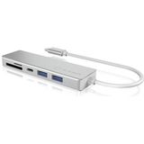 ICY BOX IB-HUB1413-CR USB 3.2 Gen 1 (3.1 Gen 1) Type-C Zilver