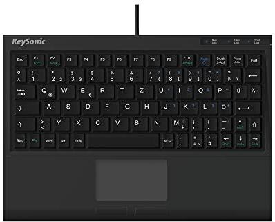 KeySonic Extra Mini toetsenbord met touchpad, USB-kabel 2 m
