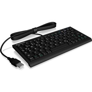 KeySonic Extra klein toetsenbord, USB-kabel (2 m), volledige toetsenomtrek, SoftSkin, zwart