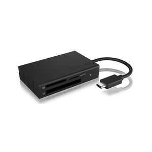 Icy Box IB-CR401-C3 Kaartlezer - USB 3.0 Type-C - Zwart