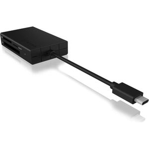 Icy Box IB-CR401-C3 Kaartlezer - USB 3.0 Type-C - Zwart