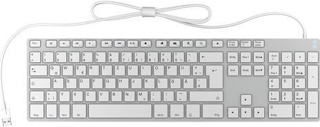 KeySonic KSK-8022BT toetsenbord Universeel Bluetooth QWERTZ Duits Zilver
