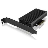 ICY BOX - IB-PCI214M2-HSL - PCIe-Kaart - M.2 PCIe (NVMe) SSD - PCIe 4.0 x4