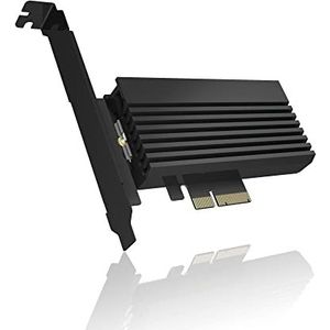 ICY BOX IB-PCI214M2-HSL, PCIe-Karte, 1x M.2 PCIe (NVMe) SSD zu PCIe 4.0 x4 über M-Key 1 poort M.2-controller PCIe x4 Geschikt voor: M.2 PCIe NVMe SSD Passieve