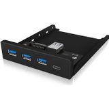 ICY BOX USB 3.2 Gen 1 Hub 4 Poorten Zwart