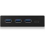 ICY BOX USB 3.2 Gen 1 Hub 4 Poorten Zwart