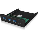 ICY BOX USB 3.2 Gen 1 Hub 4 Poorten Zwart