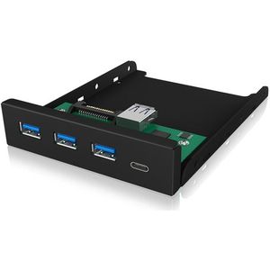 ICY BOX USB 3.2 Gen 1 Hub 4 Poorten Zwart