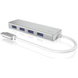 ICY BOX IB-HUB1425-C3 USB 3.2 Gen 1 (3.1 Gen 1) Type-C 5000 Mbit/s Zilver