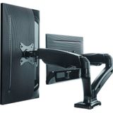 RaidSonic ICY BOX® Monitor-Halterung IB-MS304-T IB-MS304-T schwarz für 2 Monitore, Tischklemme, Tischbohrung