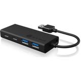 ICY BOX USB 3.2 Gen 1 Hub - 4 Poorten - Zwart