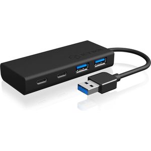 ICY BOX USB 3.2 Gen 1 Hub - 4 Poorten - Zwart