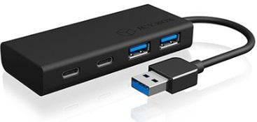 ICY BOX USB 3.2 Gen 1 Hub - 4 Poorten - Zwart