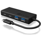 ICY BOX USB-C Multiport Hub 4 Poorten - Zwart