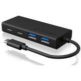 ICY BOX USB-C Multiport Hub 4 Poorten - Zwart