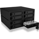 Icy Box - IB-2281SAS-12G - Behuizing - Zwart - Metaal - Tot 8x 2,5" SATA/SAS