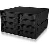 Icy Box - IB-2281SAS-12G - Behuizing - Zwart - Metaal - Tot 8x 2,5" SATA/SAS